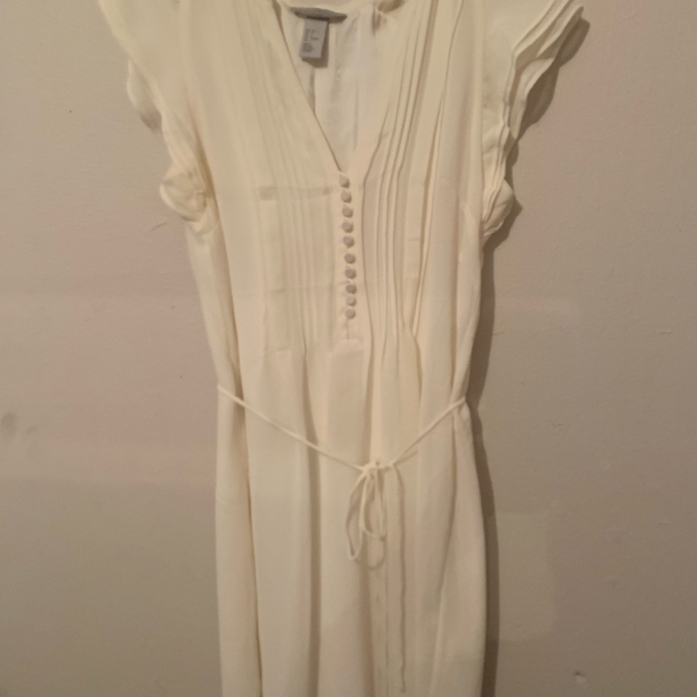 Cream short dress. h&M
